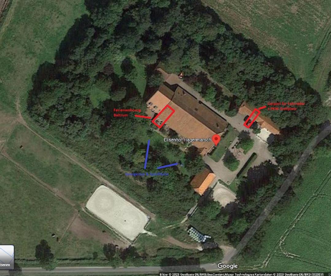 Ferienwohnung Baltrum Auf Dem Elisenhof Hagermarsch 外观 照片